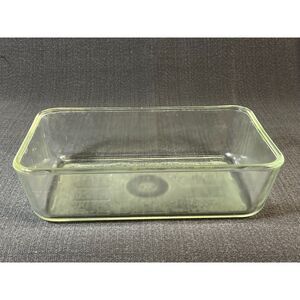 Vintage Westinghouse Glass Loaf Pan Refrigerator Baking 9x5x3